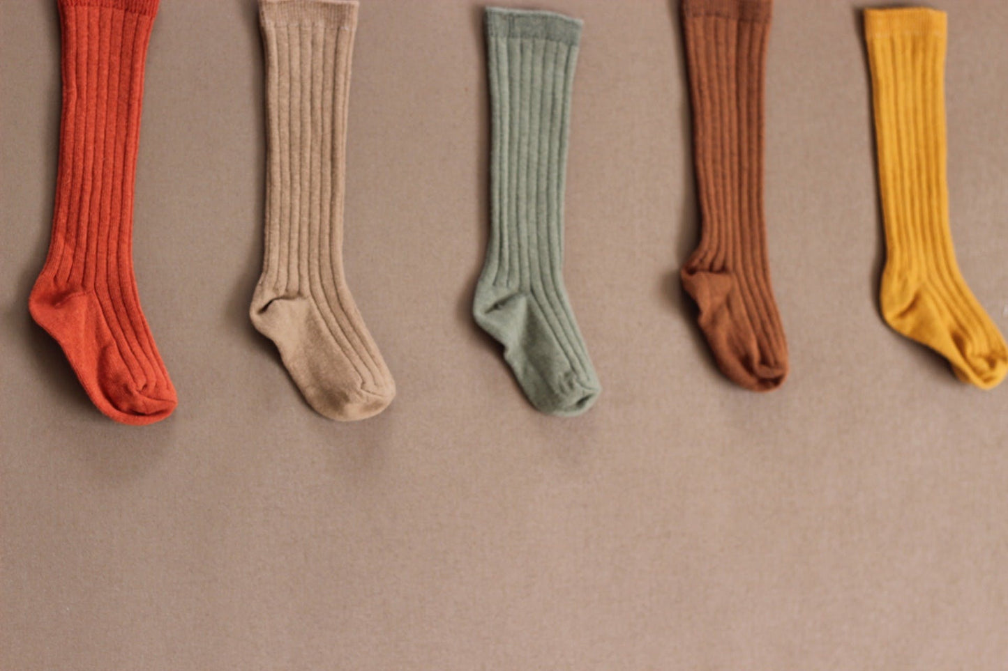 Baby Ribbed Cotton Knee-High Socks