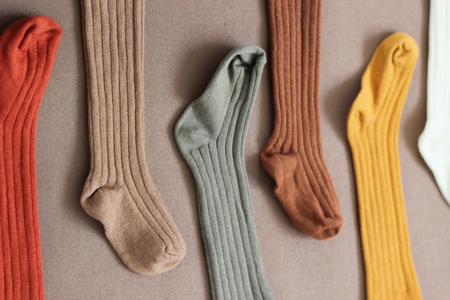 Baby Ribbed Cotton Knee-High Socks