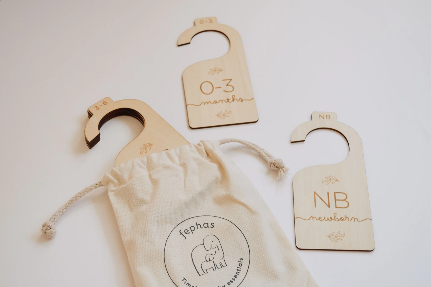 Wooden Baby Hanging Closet Dividers for Nursery Wardrobe