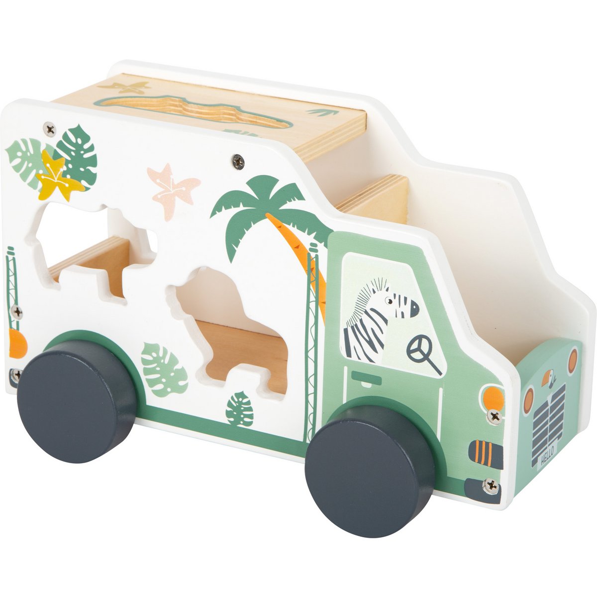 Wooden Safari Shape Sorting Van