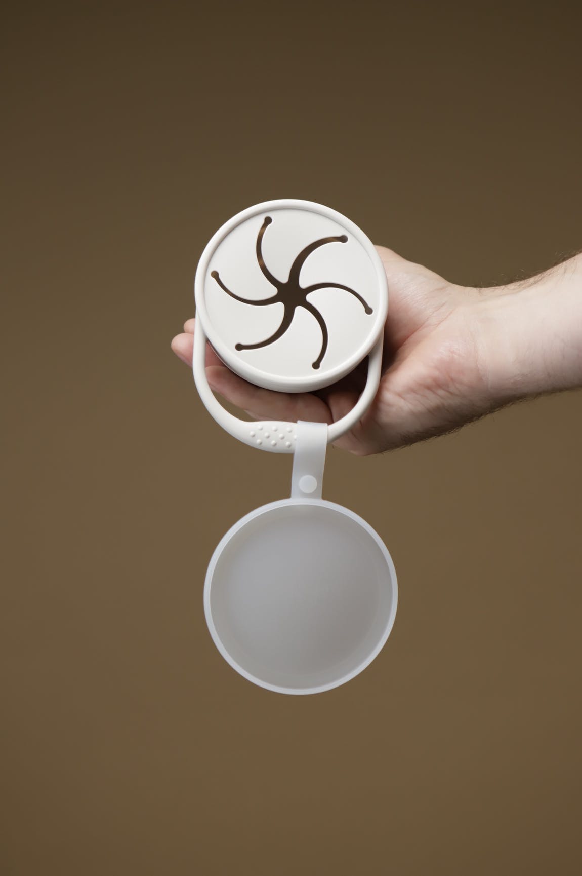Snack Cup with Lid Attachment, Powder Ivory
