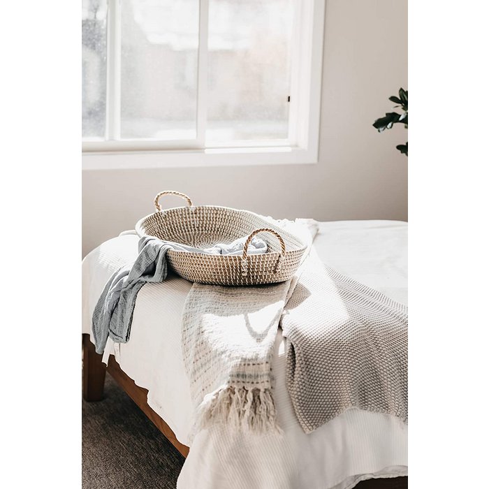 Rattan Changing mat basket including mattress