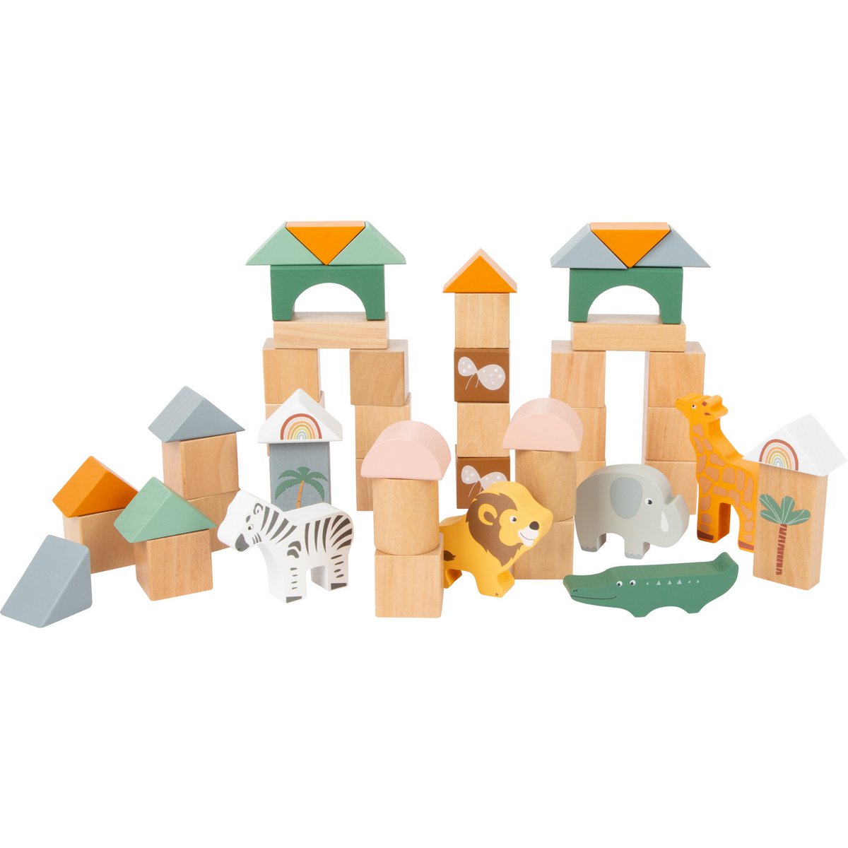 Wooden Building Blocks Safari