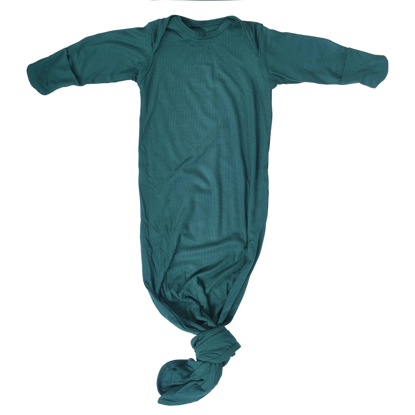 Ribbed Knotted Gown in Cocoa or Forest Green