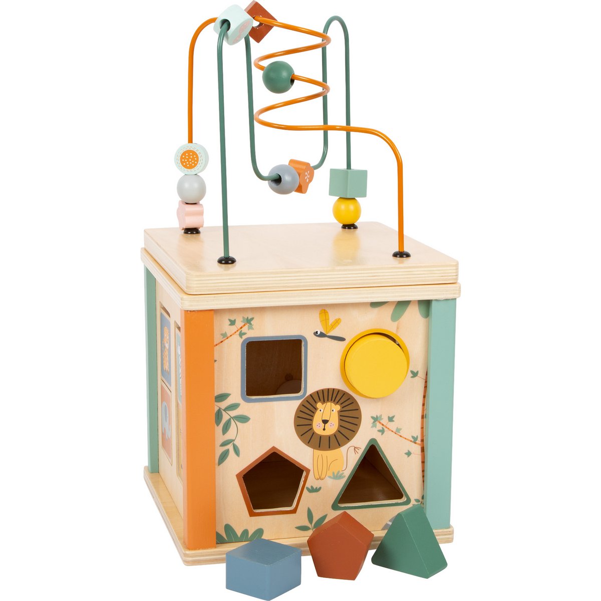 Wooden Safari Motor Skills Sorting Cube