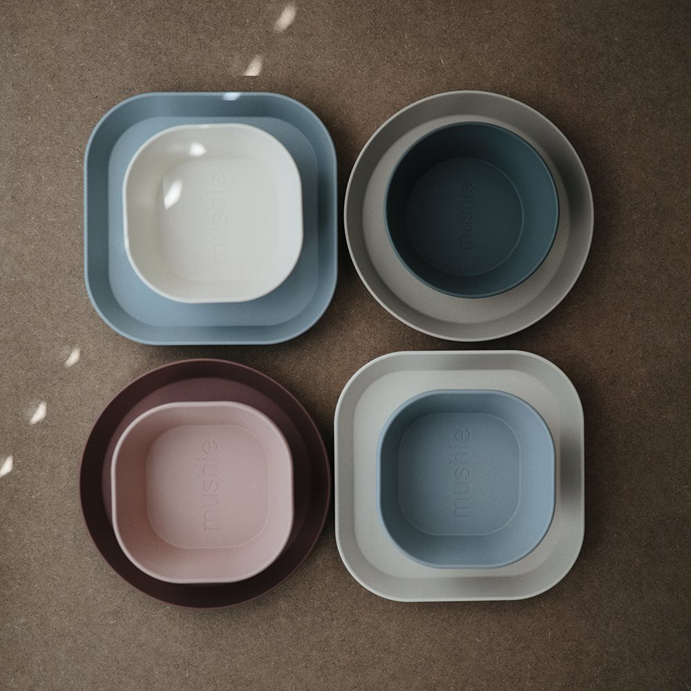 Square Dinner Bowl Set of 2 - Blush