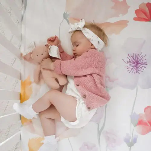 Flower Garden Cotton Cot Fitted Sheet