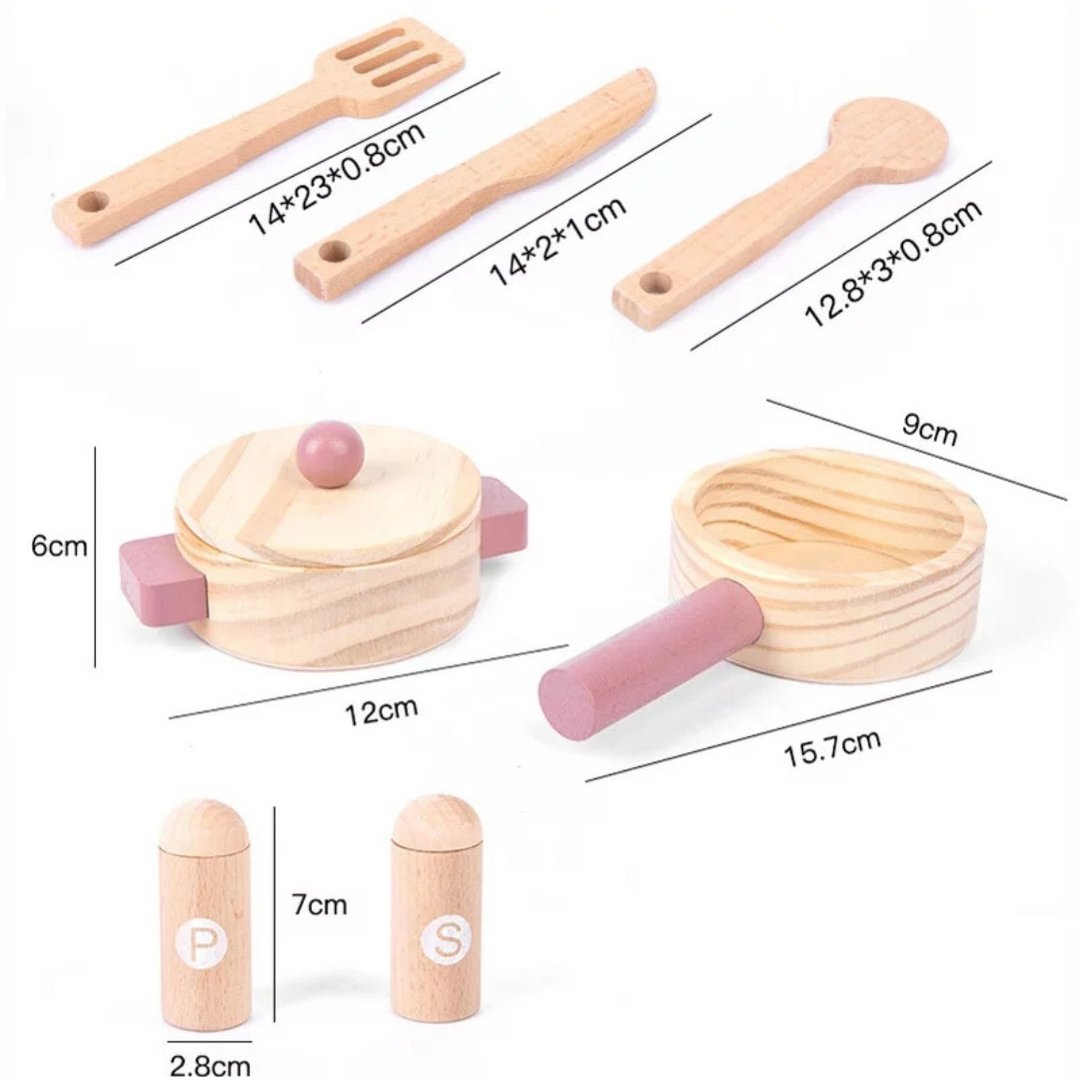 Wooden Kitchenette - Dusty Pink