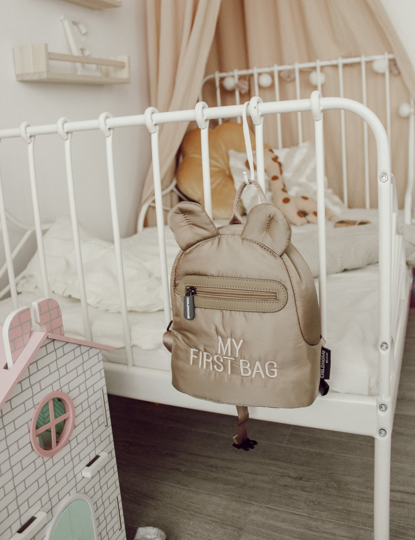 My first bag children's backpack - Puffered Beige