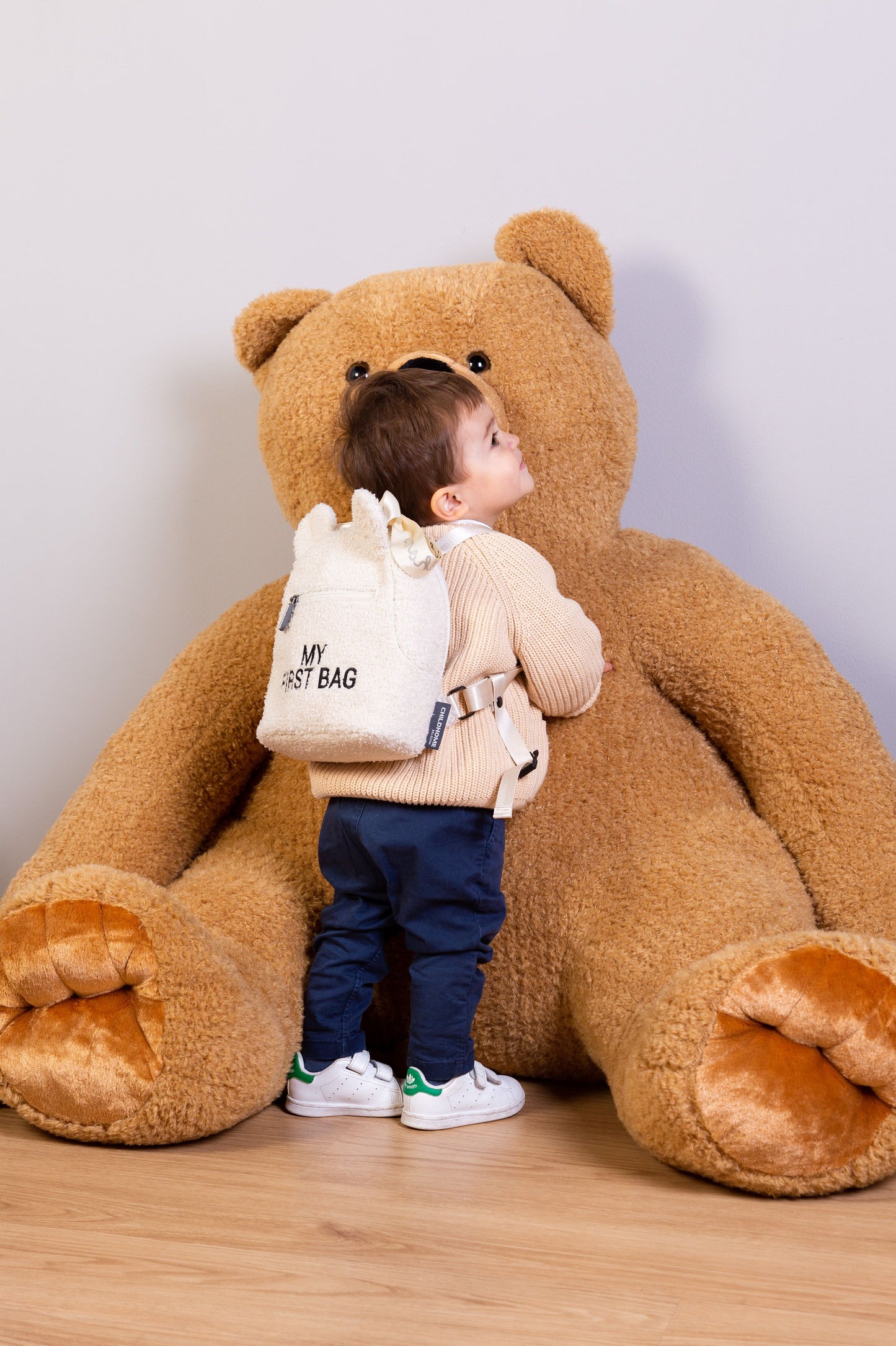 My first bag children's backpack - Teddy Off white