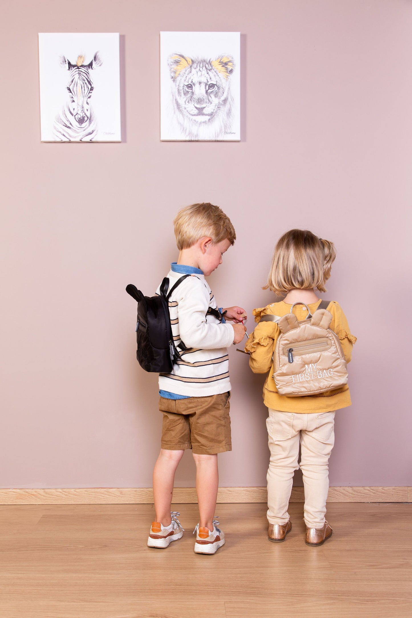 My first bag children's backpack - Puffered Beige