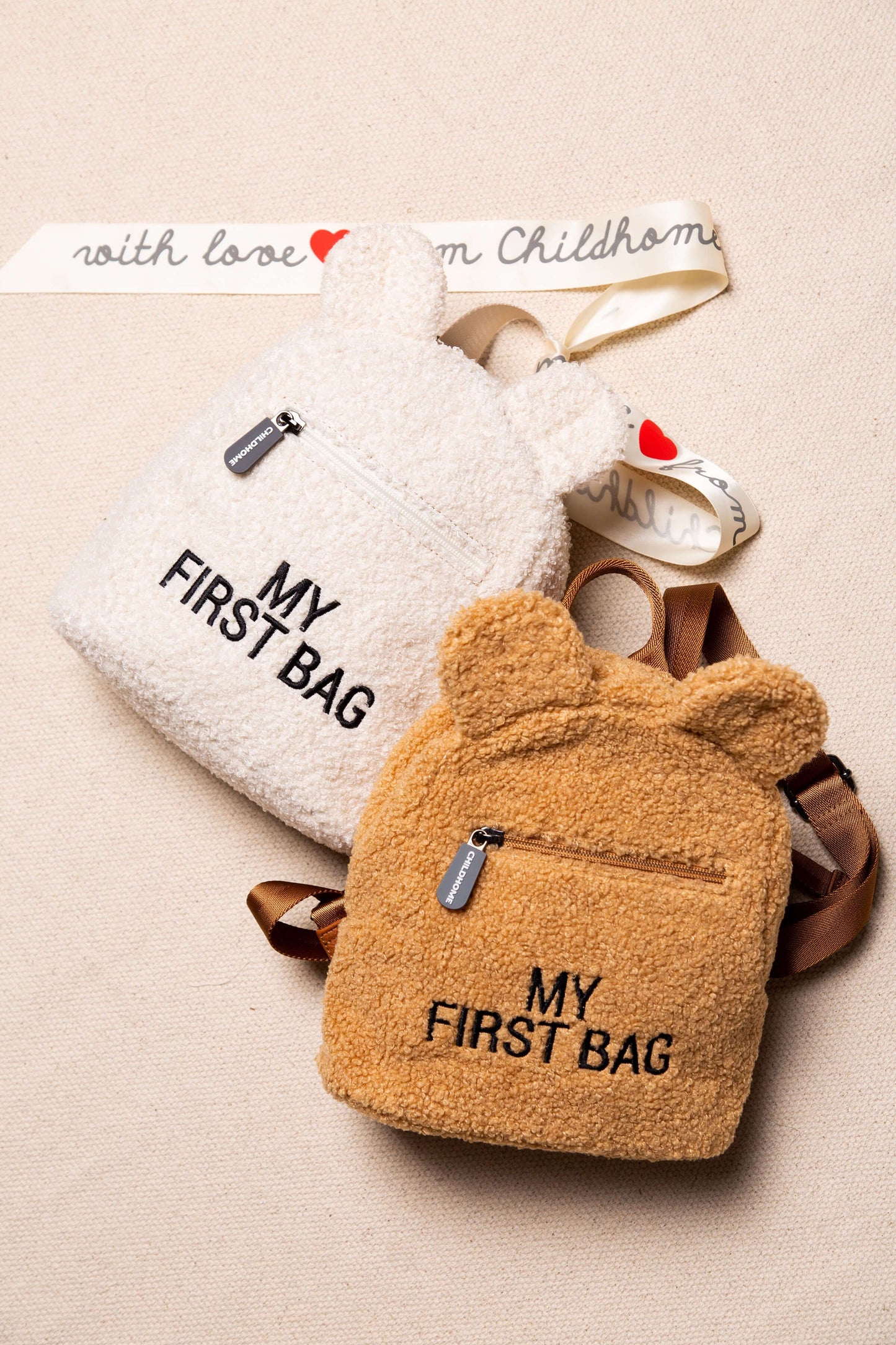 My first bag children's backpack - Teddy Off white