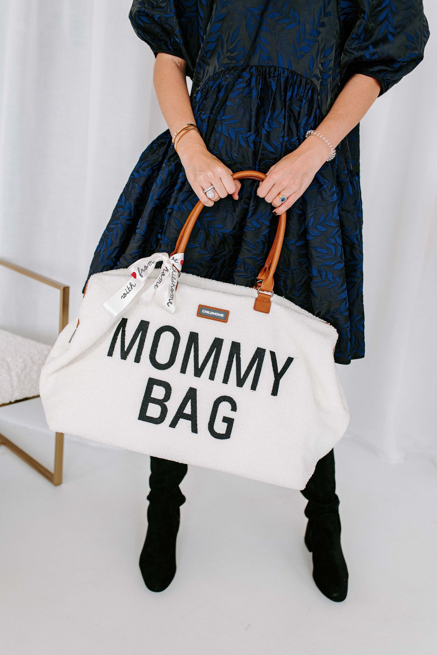 Mommy bag Nursery bag - Teddy Off white