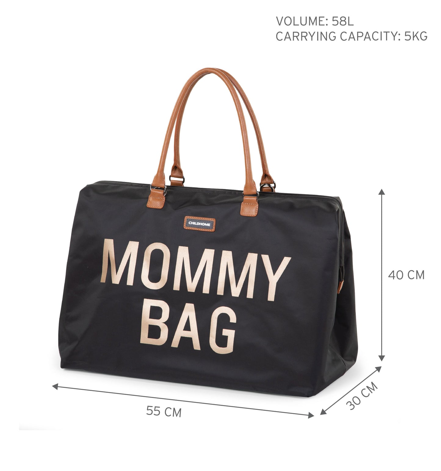 Mommy bag Nursery bag - Black gold