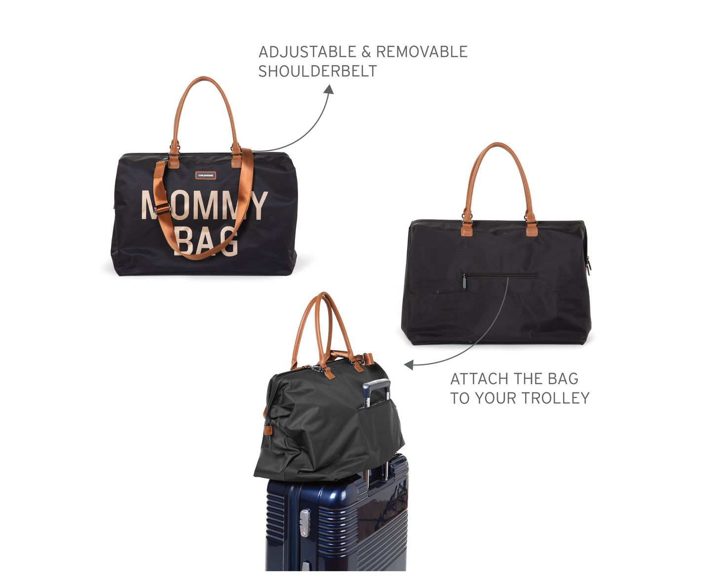 Mommy bag Nursery bag - Black gold