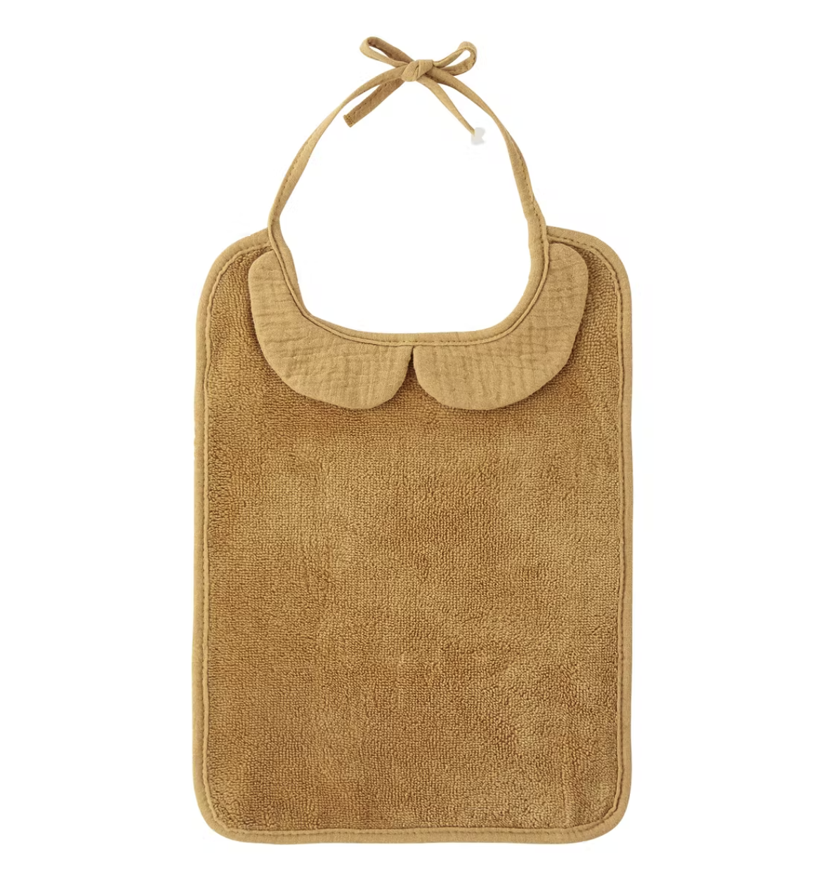 Collar Bib in Hazelnut & Dove Gray