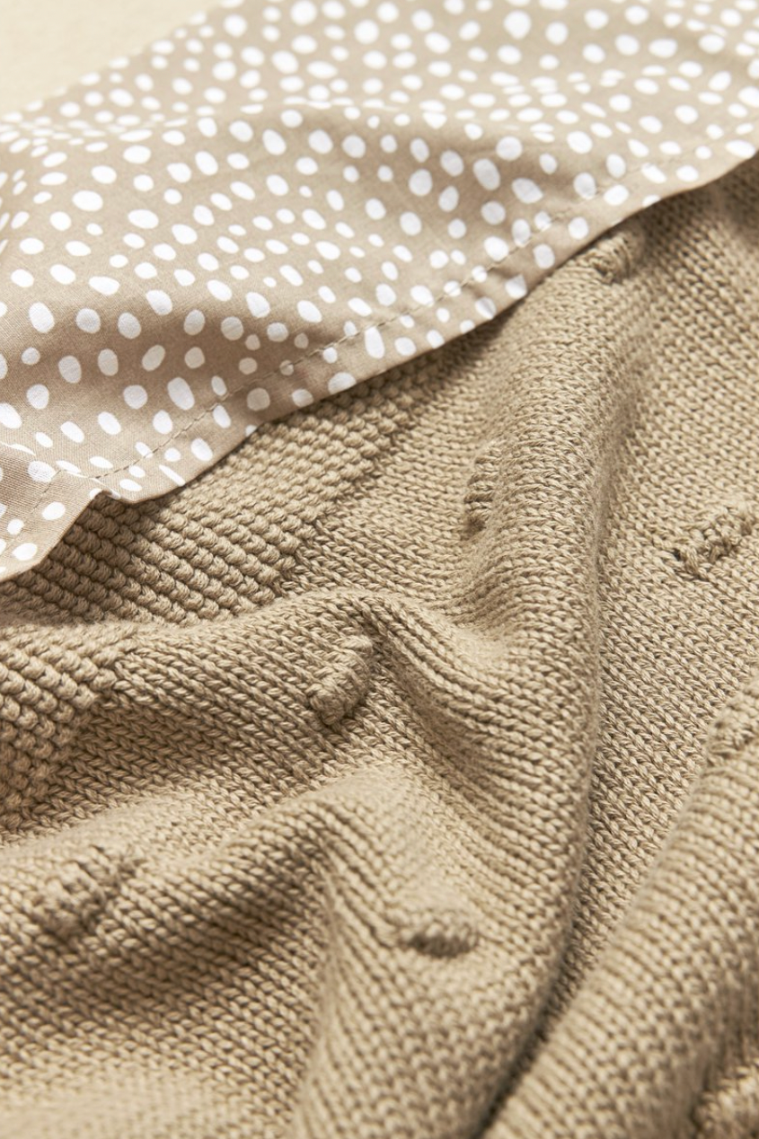 Toddler Blanket Knots - Taupe