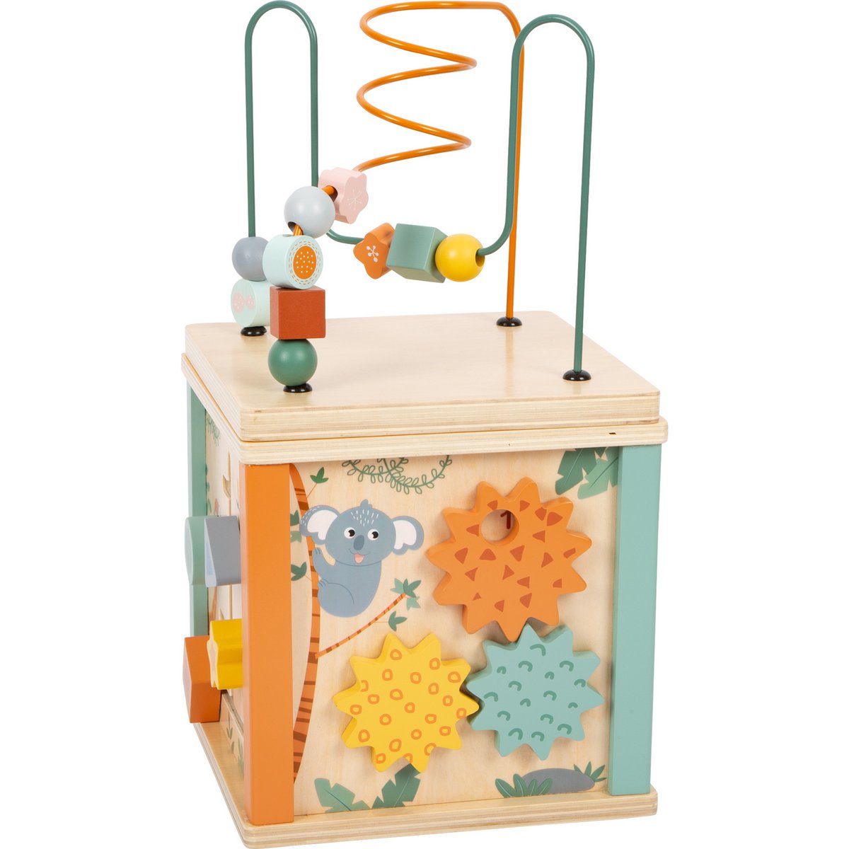 Wooden Safari Motor Skills Sorting Cube