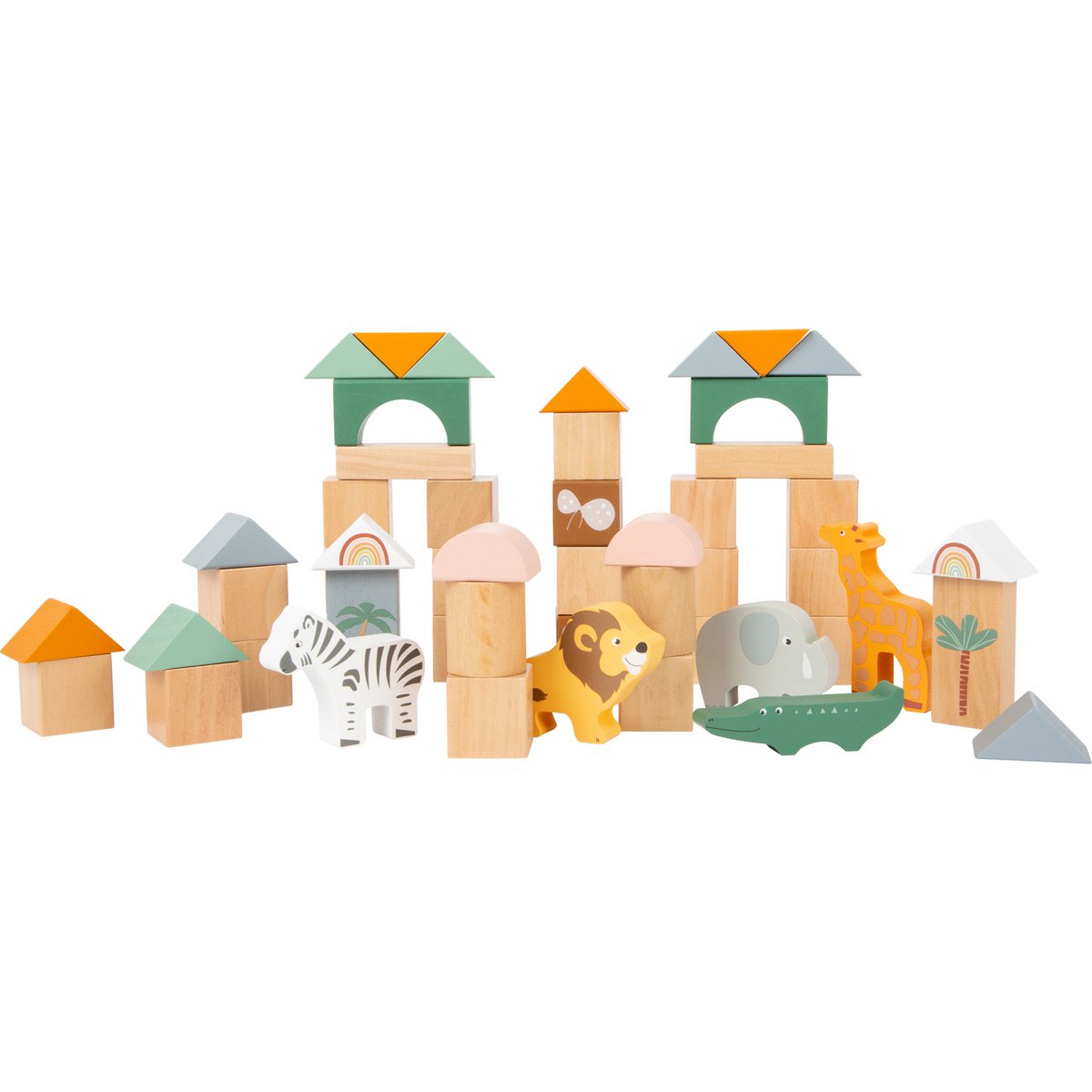 Wooden Building Blocks Safari