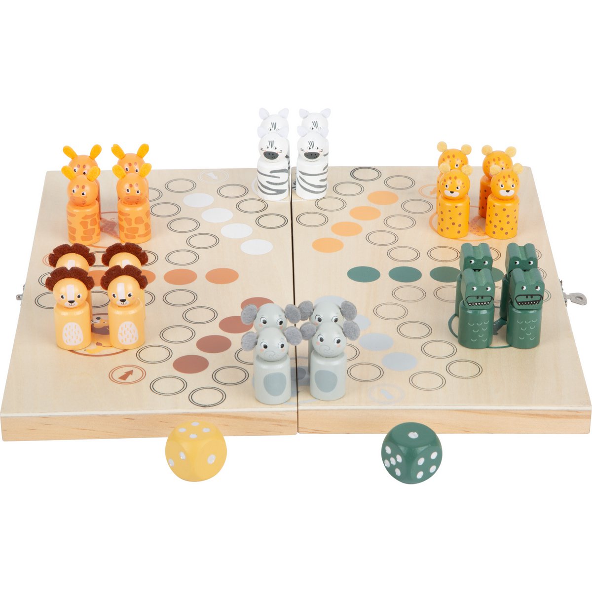 Wooden Ludo for 6 players Safari