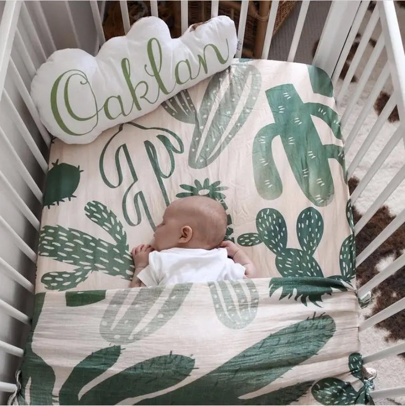 Cactus Cot Fitted Sheet