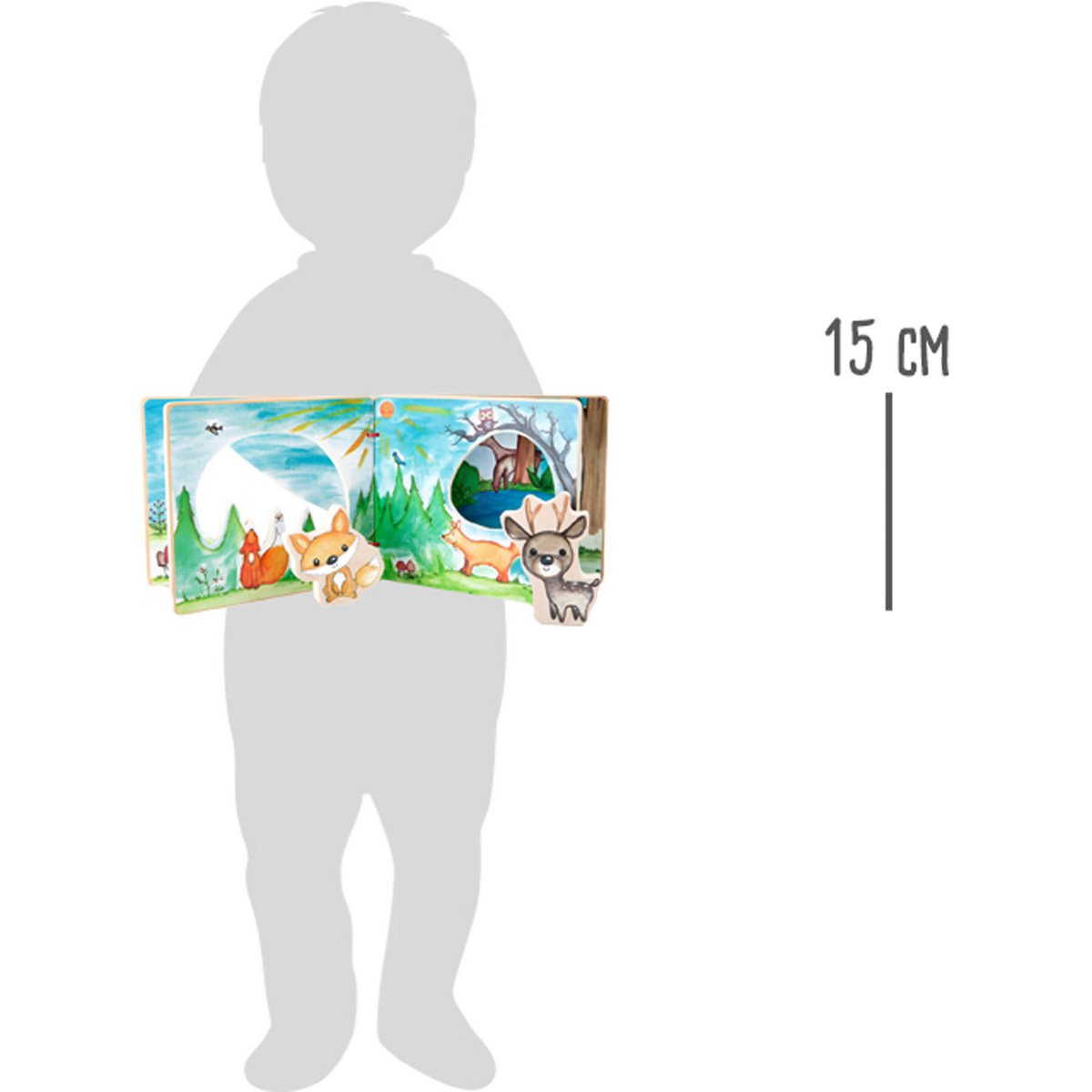 Wooden Picture Book Forest Animals, Interactive