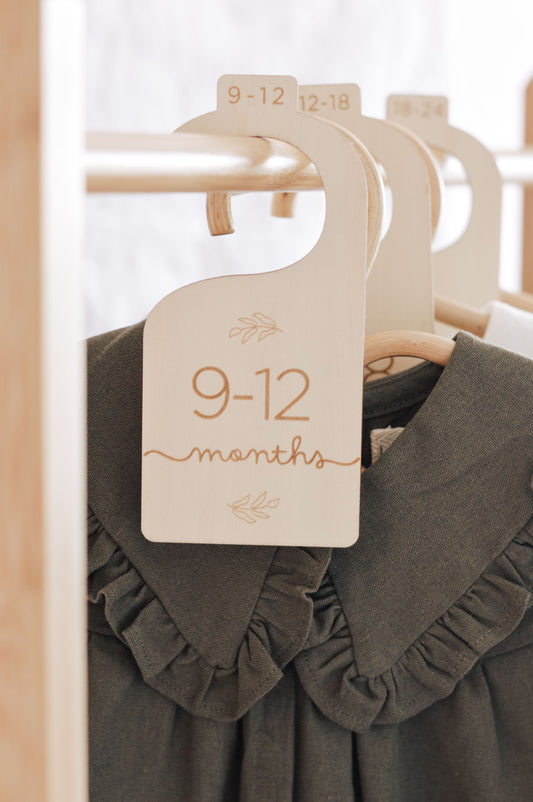 Wooden Baby Hanging Closet Dividers for Nursery Wardrobe
