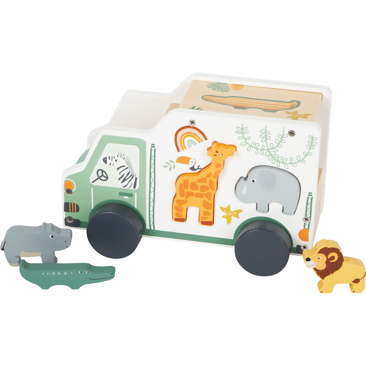 Wooden Safari Shape Sorting Van