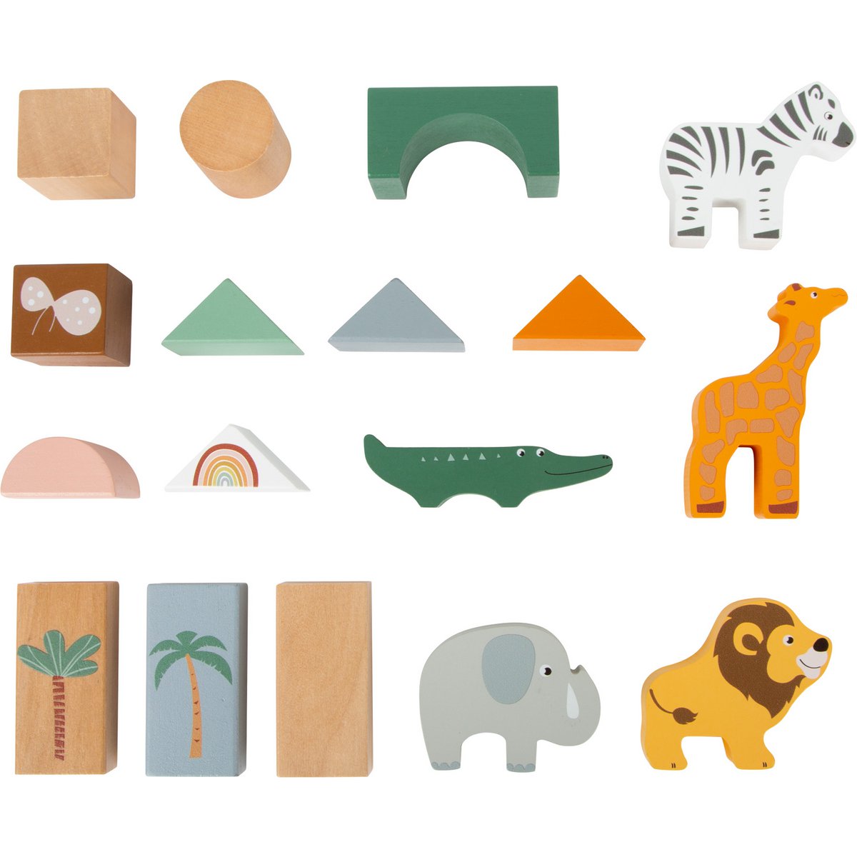 Wooden Building Blocks Safari