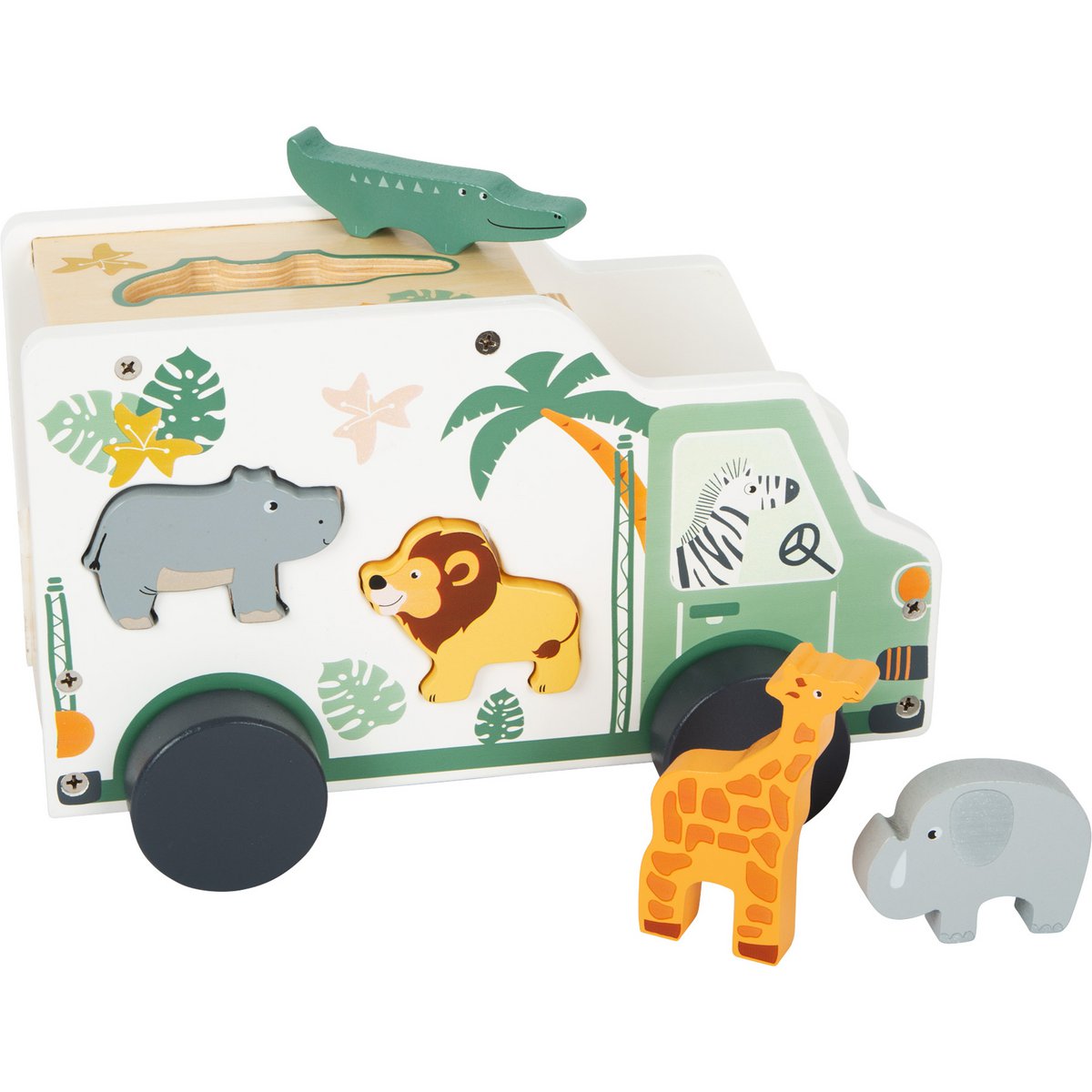 Wooden Safari Shape Sorting Van