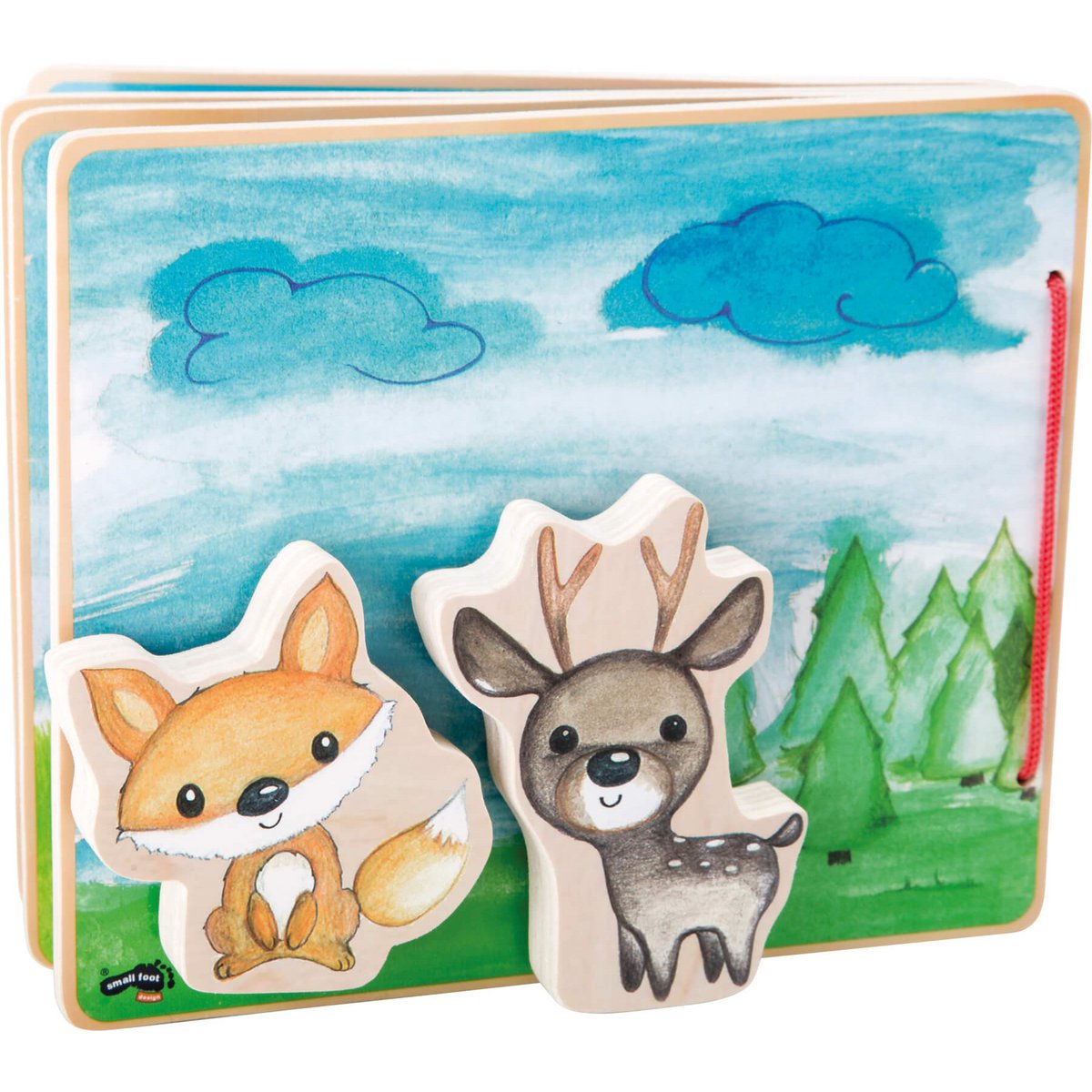Wooden Picture Book Forest Animals, Interactive