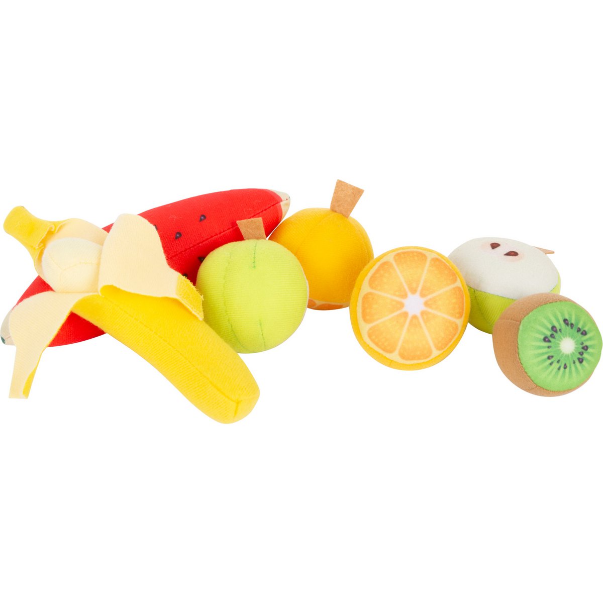 Fabric Fruit Set in a Wooden Crate
