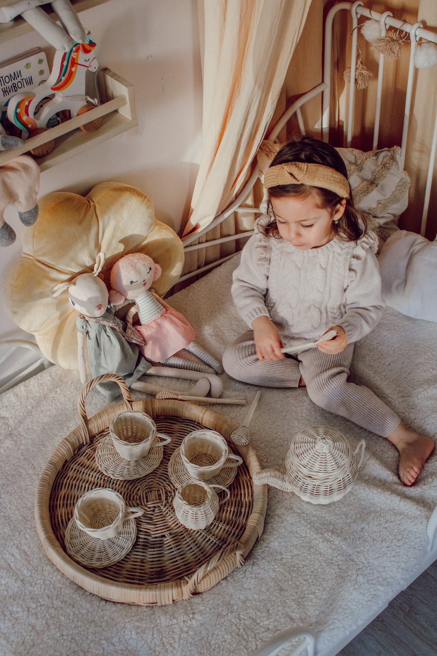 Marlon Rattan Tea Set