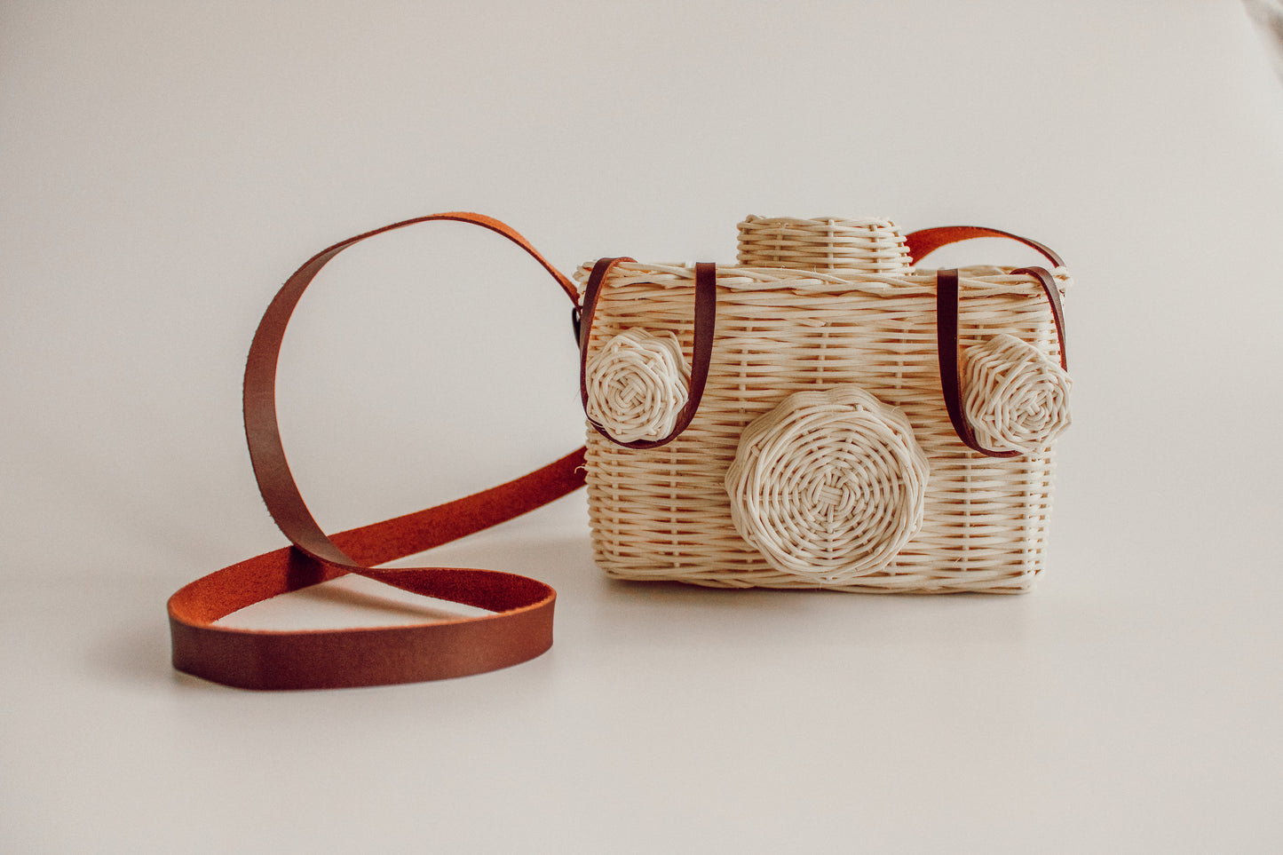 Handmade Rattan Camera Bag