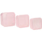 3 Pink Glitter Lunch Boxes