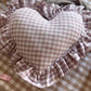 Heart decorative cushion with frills
