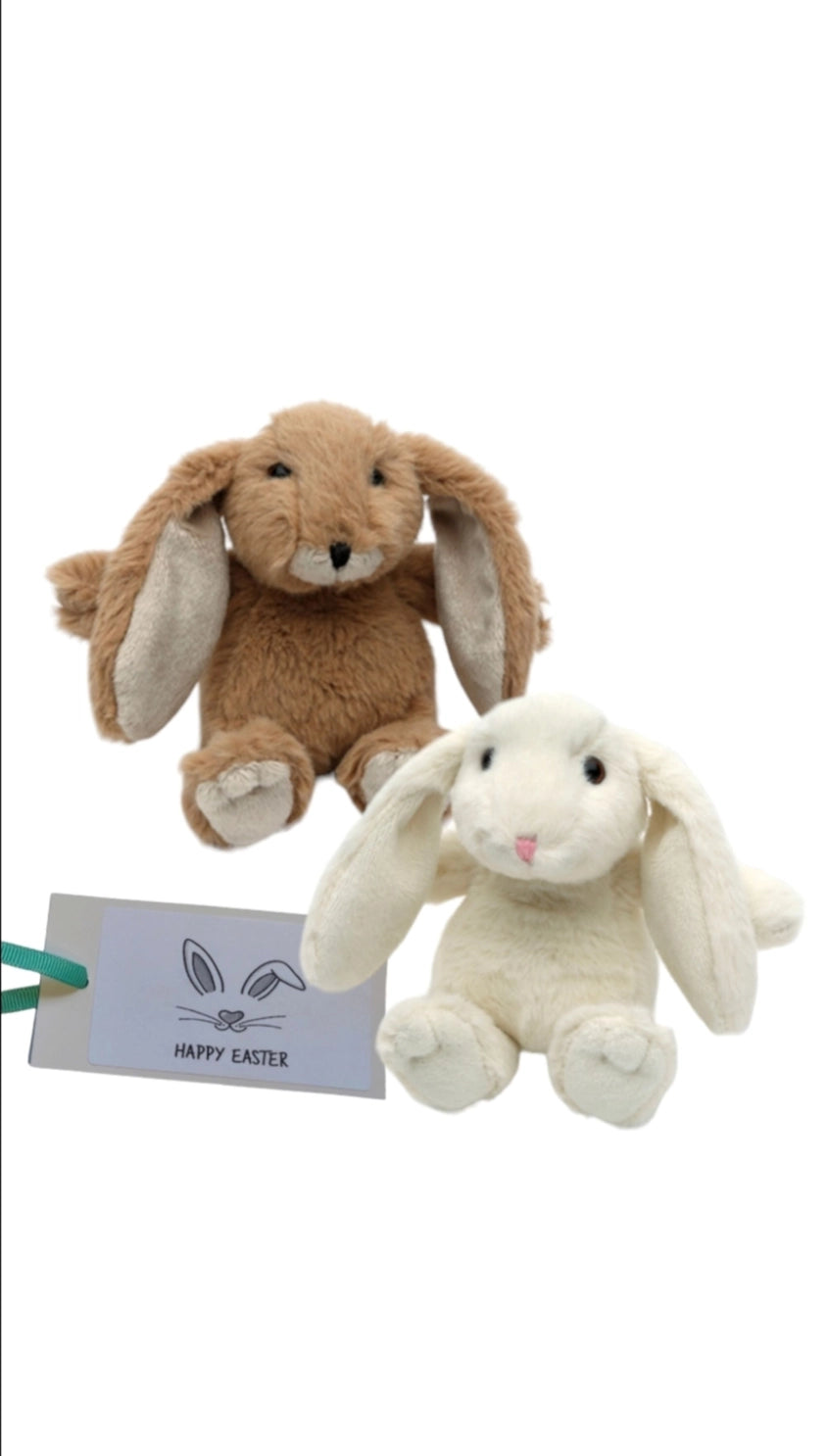 Easter Bunny Set Soft Plush Baby Toy Mini - 2 x 10cm