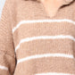 Knitwear Collection WS25 - Striped open collar sweater
