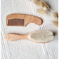 Wooden baby brush and comb set