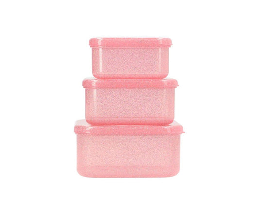 3 Glitter Gloss Lunch Boxes