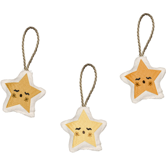 Ornaments Embroidered - Star 3 pack