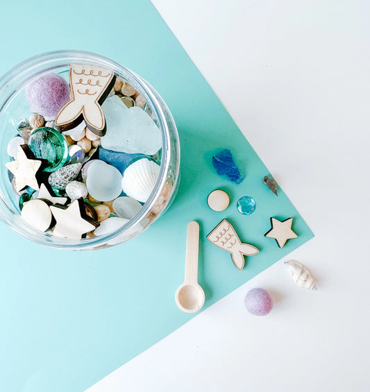 Sensory Kit – Mermaids – Pour + Play Jar