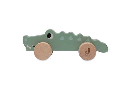 Wooden Crocodile on Wheels - Jungle Jambo