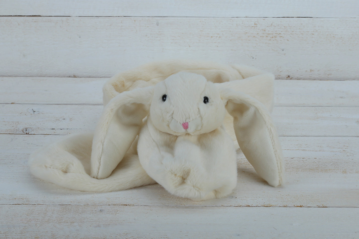 Bunny Plush Soft Snuggly Scarf Cream 90cm - Fits All Ages