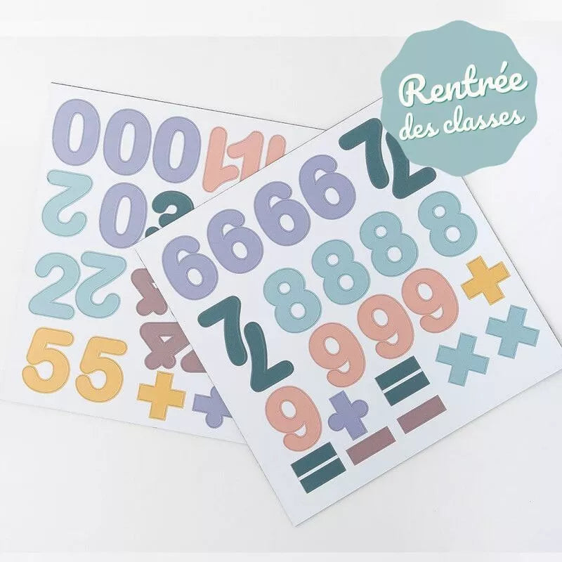 Pastel Magnetic Numbers – Educational Game – Set of 100 Magnets