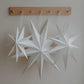 Paper stars set of 3 white