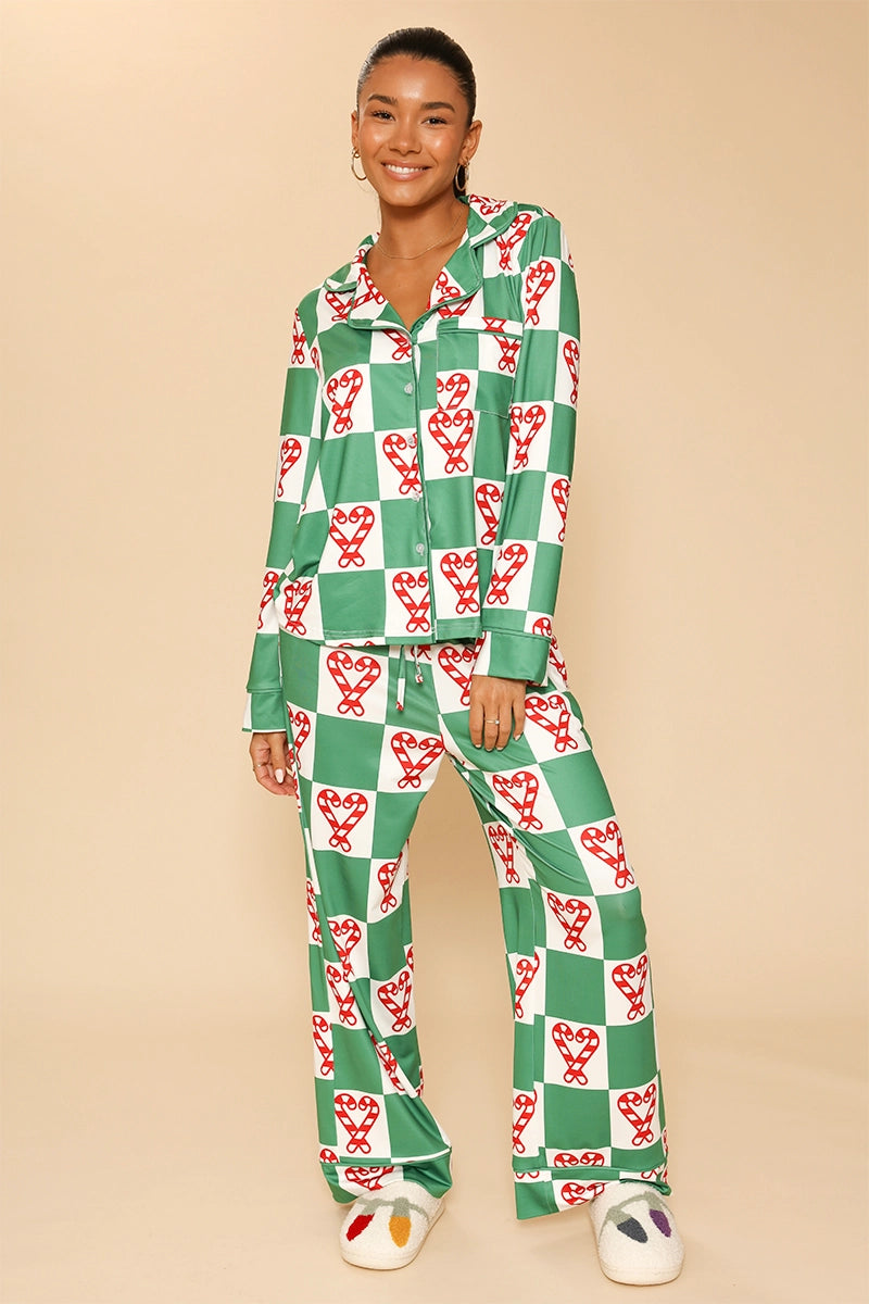 Holiday Pajama Set - Candy Cane