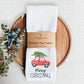 Christmas Dish Towel - Merry Christmas Car | Kitchen Towel