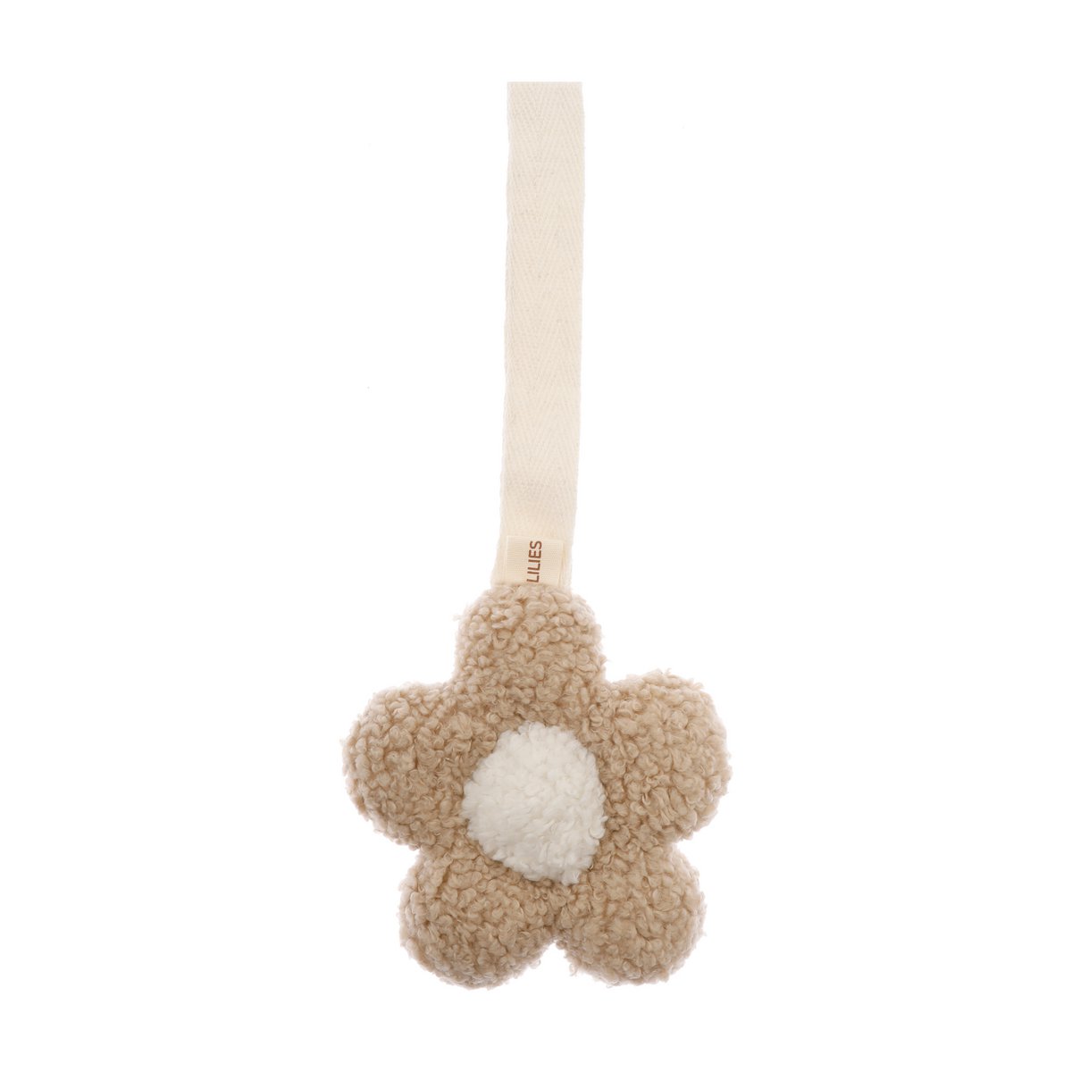 Pacifier plush clip Daisy - Sand