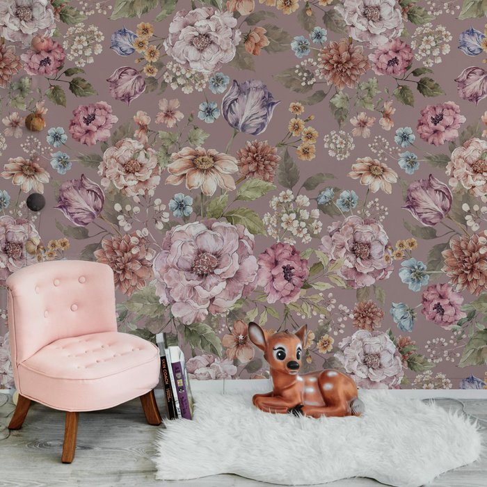 Bouquet of flowers, Lilac tones Wallpaper